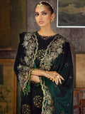 Gul Ahmed Winter Embroidered Velvet Unstitched 3Pc Suit WV-42005