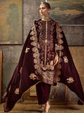 Gul Ahmed Winter Embroidered Velvet Unstitched 3Pc Suit WV-42006