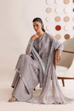 Farasha Luxury Formal Embroidered Chiffon Unstitched 3Pc Suit - Walnut Silk