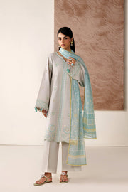 Farasha Summer Melody Embroidered Lawn Unstitched 3Pc Suit - Warm Desert
