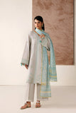 Farasha Summer Melody Embroidered Lawn Unstitched 3Pc Suit - Warm Desert