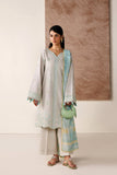 Farasha Summer Melody Embroidered Lawn Unstitched 3Pc Suit - Warm Desert