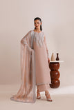Farasha Luxury Formal Embroidered Chiffon Unstitched 3Pc Suit - Warm Lume