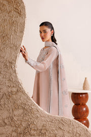Farasha Luxury Formal Embroidered Chiffon Unstitched 3Pc Suit - Warm Lume