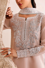 Farasha Luxury Formal Embroidered Chiffon Unstitched 3Pc Suit - Warm Lume