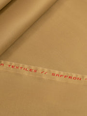 Saffron by Khurana Textiles Men's Unstitched Cotton Suit for Summer - Warm Tan