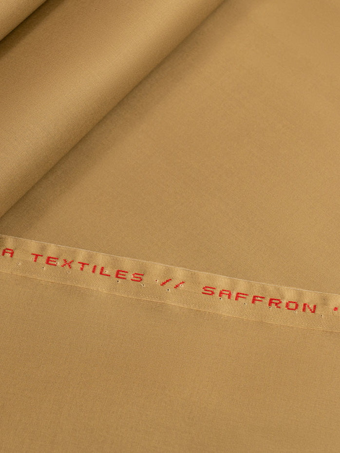 Saffron by Khurana Textiles Men's Unstitched Cotton Suit for Summer - Warm Tan