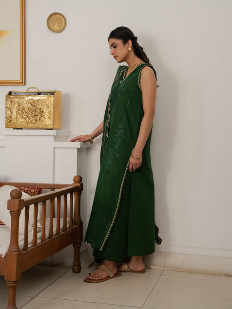 Virsa by Cinq Embroidered Karandi Unstitched 3Pc Suit - WASL