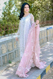 Saad Shaikh Fleurie Vol-02 Luxury Embroidered Net Unstitched 3Pc Suit - Pearl Wind