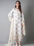Chikankari Exclusive Embroidered Karandi Unstitched 3PC CH25-V1-D09