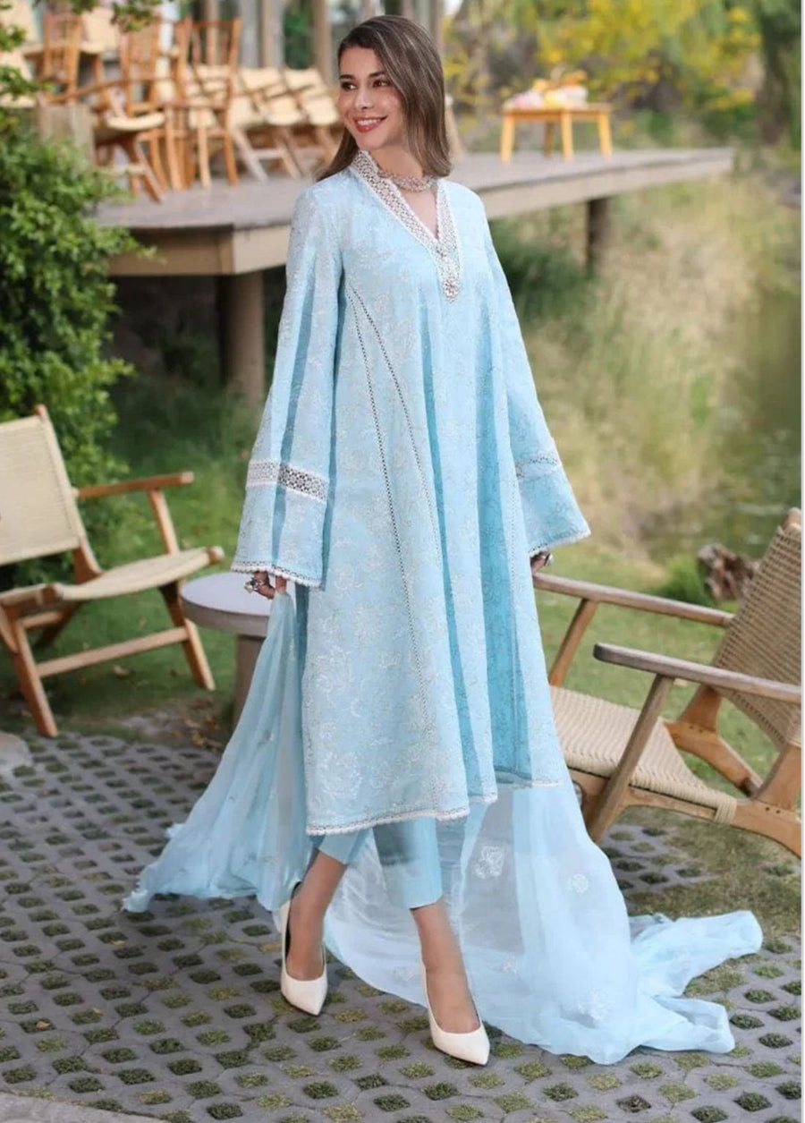 Chikankari Exclusive Embroidered Lawn Unstitched 3Pc CH26-V1-D116