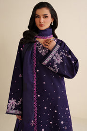 Farasha Winter Spell Embroidered Khaddar Unstitched 3Pc Suit - Whim