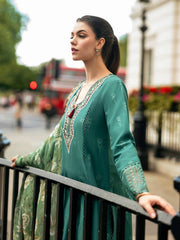 Hemline Odyssey by Mushq Embroidered Lawn Unstitched 3Pc Suit - Whispering Waves