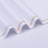 Gold by Dynasty Fabrics Men's Unstitched Cotton Suit - White