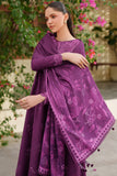 Farasha Meline Embroidered Viscose Unstitched 3Pc Suit - Wild Plum