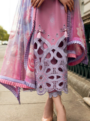 Hemline Odyssey by Mushq Embroidered Lawn Unstitched 3Pc Suit - Wildflower Dream