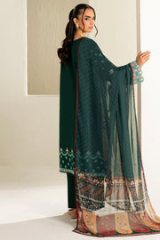 Farasha Summer Weaves Embroidered Lawn Unstitched 3Pc Suit - Willow Green