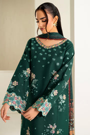 Farasha Summer Weaves Embroidered Lawn Unstitched 3Pc Suit - Willow Green