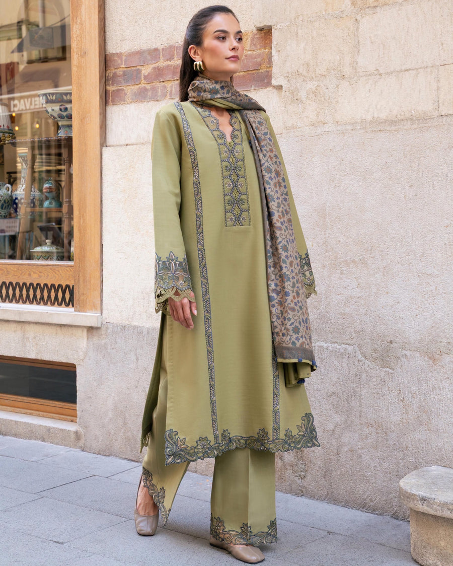Meet Me In Istanbul by Rang Rasiya Unstitched Linen 3Pc Suit - WILLOW