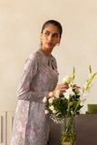 Afrozeh Daybreak Embroidered Lawn Unstitched 3Pc Suit - WIND BRUSHED