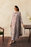 Afrozeh Daybreak Embroidered Lawn Unstitched 3Pc Suit - WIND BRUSHED