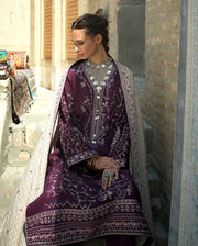 Hemline by Mushq Bukhara Embroidered Viscose Unstitched 3Pc Suit - Winter Caravan