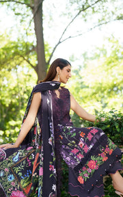 Asifa & Nabeel Meraki Embroidered Viscose Unstitched 3Pc Suit - Winter Rose