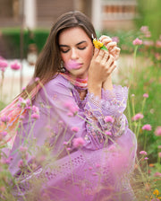 Roheenaz Reverie Embroidered Lawn Unstitched 3Pc Suit RNZ2503A Wisteria