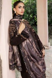 Farasha Embroidered Khaddar Unstitched 3Pc Suit - Woodmist