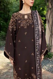 Farasha Embroidered Khaddar Unstitched 3Pc Suit - Woodmist