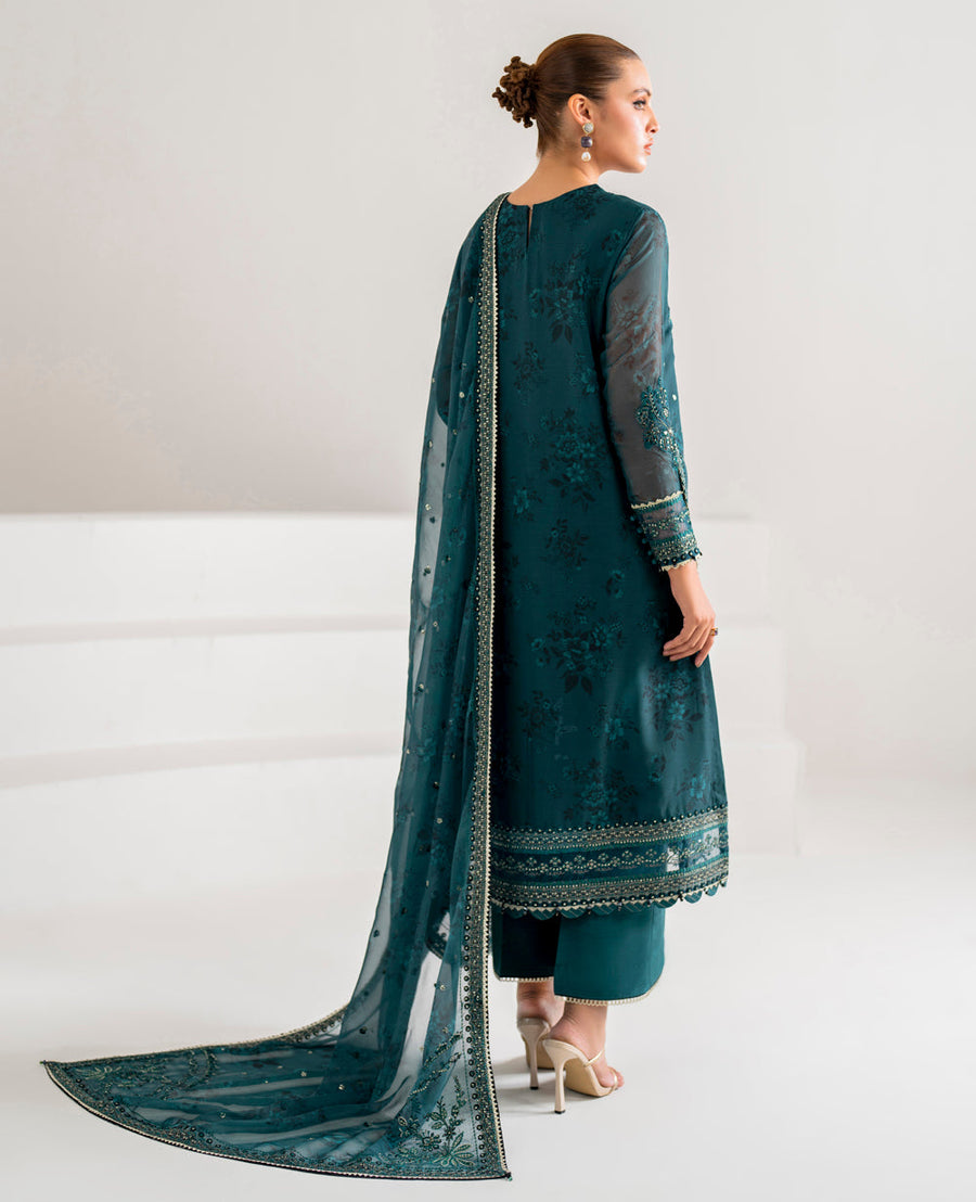 Xenia Formals Embroidered Chiffon Unstitched 3Pc Suit XF-766 AURA