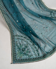 Xenia Formals Embroidered Chiffon Unstitched 3Pc Suit XF-766 AURA