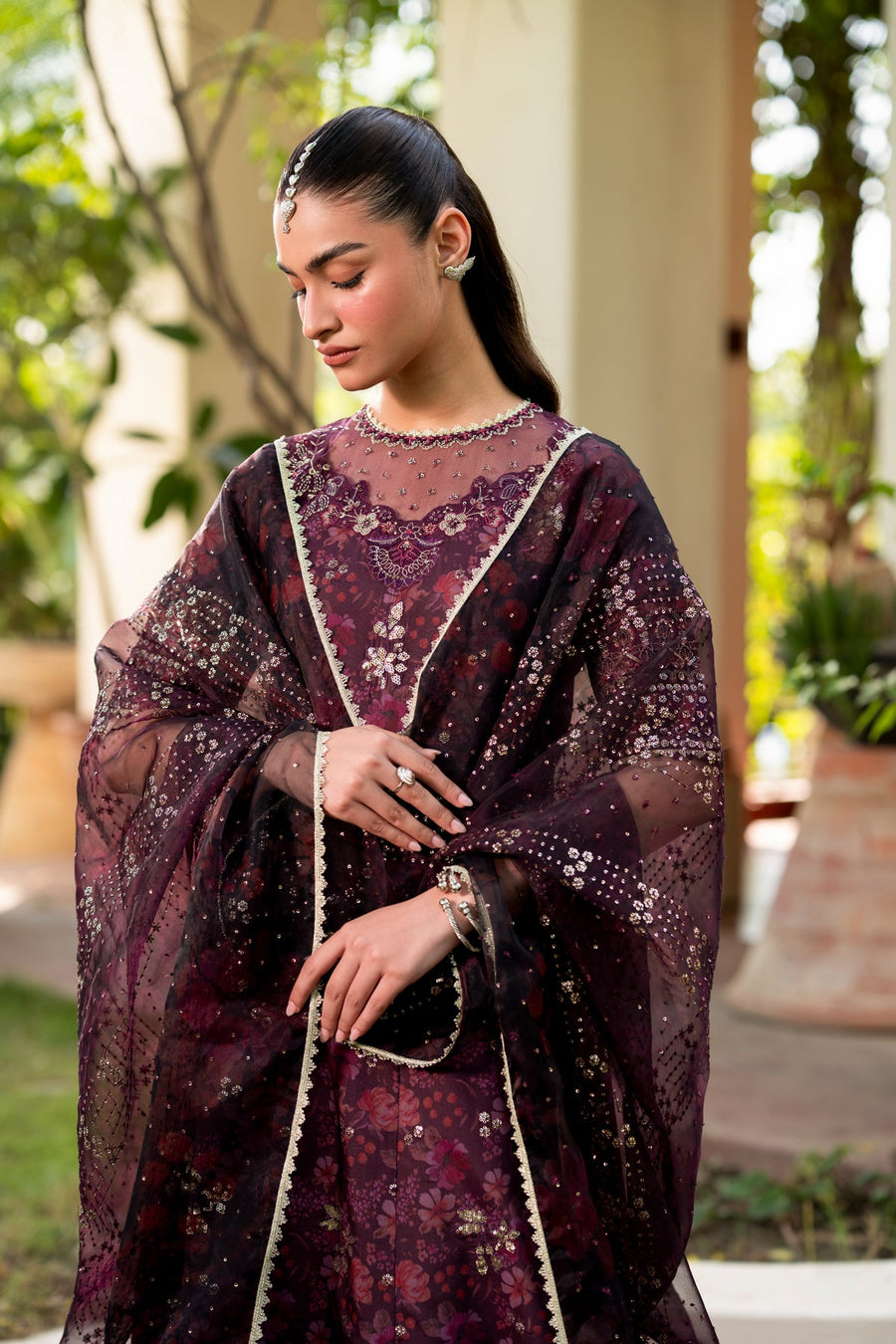 Xenia Formals Embroidered Raw Silk Unstitched 3Pc Suit XF-827 IVAAN