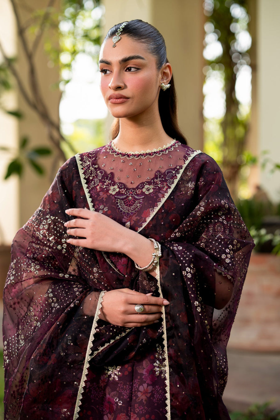 Xenia Formals Embroidered Raw Silk Unstitched 3Pc Suit XF-827 IVAAN