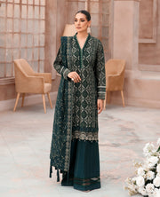 XENIA Formals Mehfilen Luxury Unstitched Chiffon 3Pc Suit - WARINA