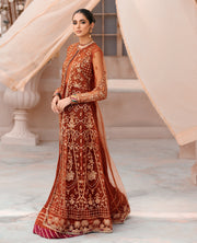 XENIA Formals Mehfilen Luxury Unstitched Net 3Pc Suit - AVA