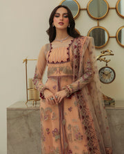 XENIA Formals Embroidered Net Unstitched 3Pc Suit - RADHA