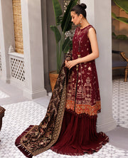 XENIA Formals Hera Luxury Unstitched Chiffon 3Pc Suit - VIDA