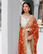 XENIA Formals Hera Luxury Unstitched Chiffon 3Pc Suit - FLEUR