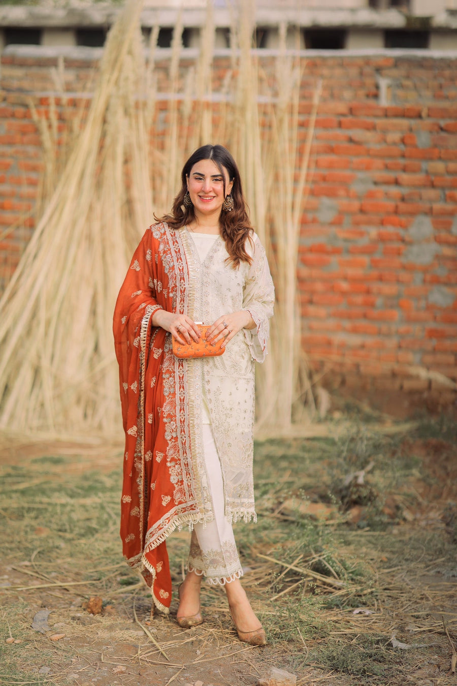 XENIA Formals Hera Luxury Unstitched Chiffon 3Pc Suit - FLEUR