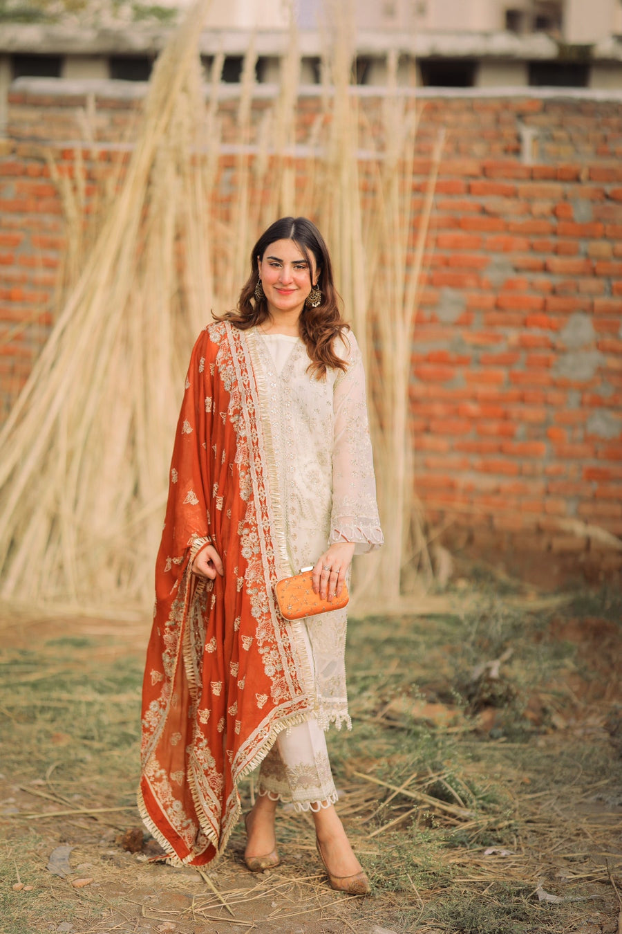 XENIA Formals Hera Luxury Unstitched Chiffon 3Pc Suit - FLEUR