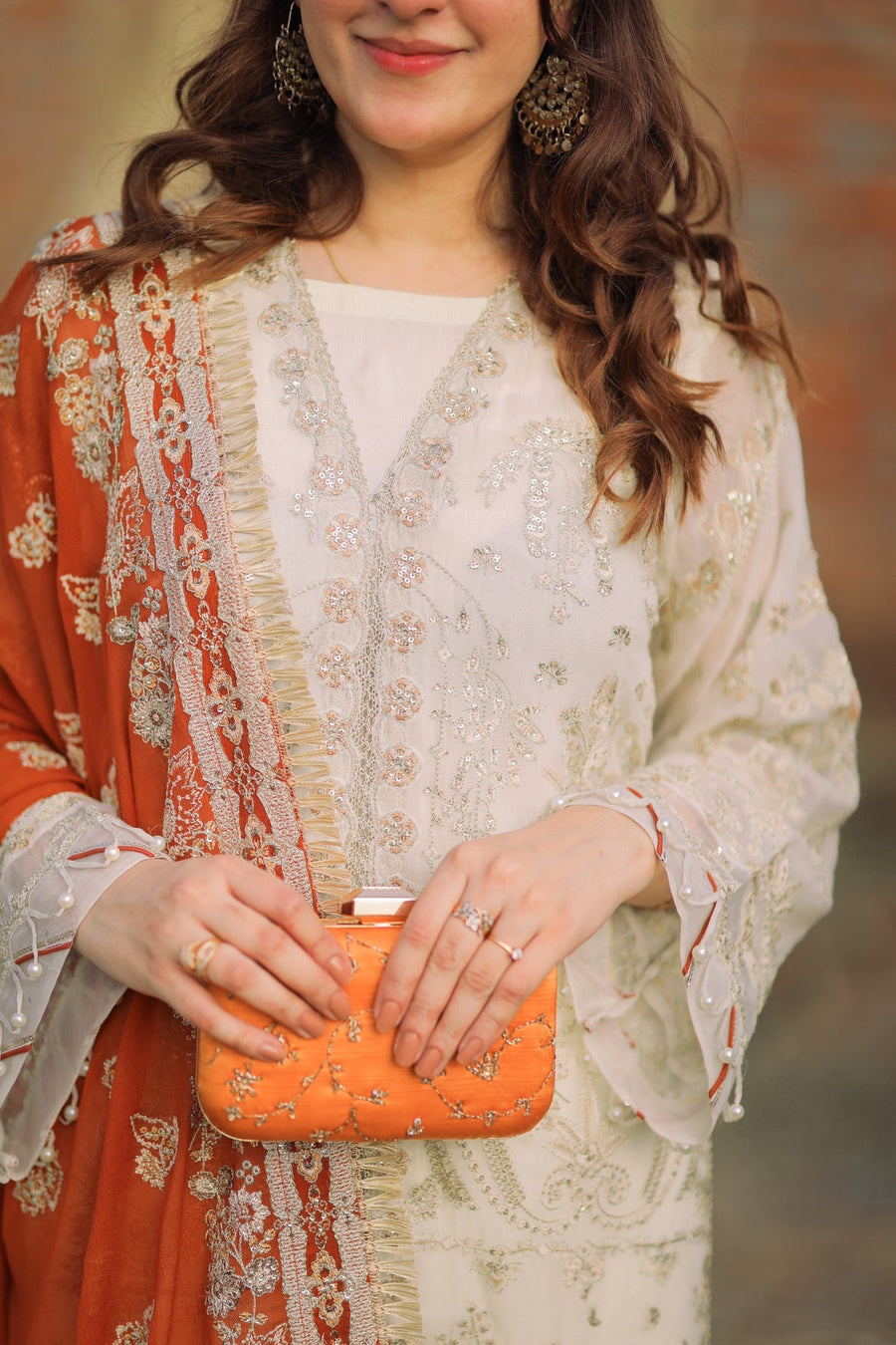 XENIA Formals Hera Luxury Unstitched Chiffon 3Pc Suit - FLEUR
