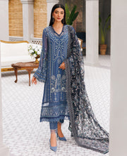 XENIA Formals Hera Luxury Unstitched Chiffon 3Pc Suit - FAYE