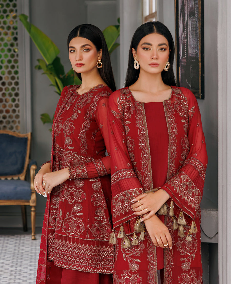 XENIA Formals Hera Luxury Unstitched Chiffon 3Pc Suit - VANYA