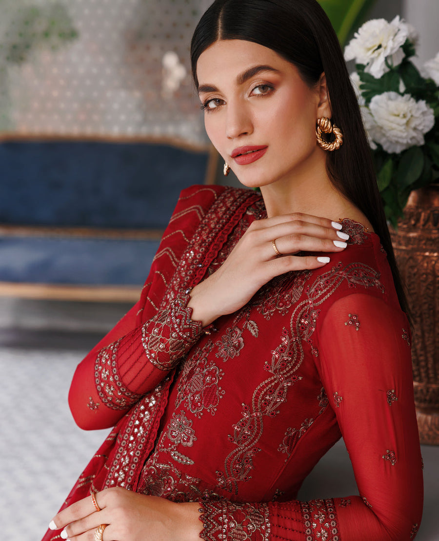 XENIA Formals Hera Luxury Unstitched Chiffon 3Pc Suit - VANYA