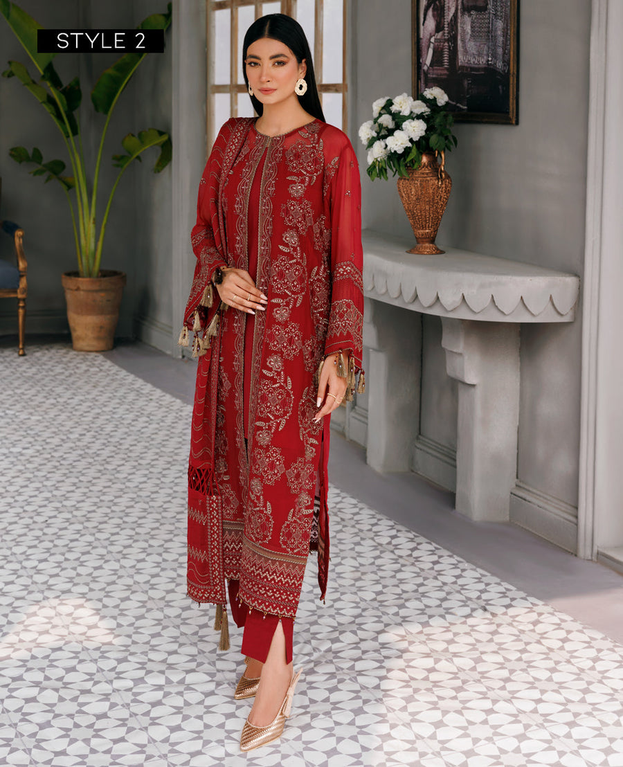 XENIA Formals Hera Luxury Unstitched Chiffon 3Pc Suit - VANYA