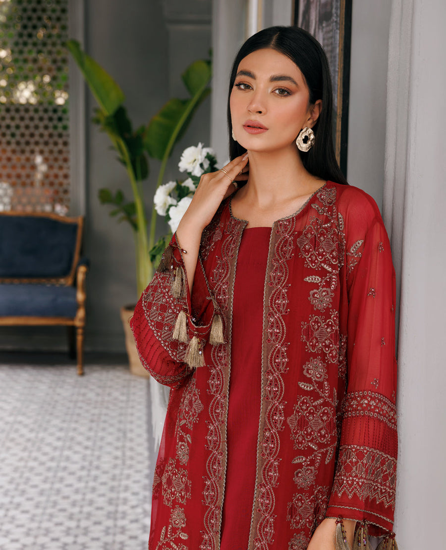 XENIA Formals Hera Luxury Unstitched Chiffon 3Pc Suit - VANYA