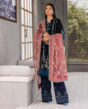 XENIA Formals Hera Luxury Unstitched Velvet 3Pc Suit - ZOONA