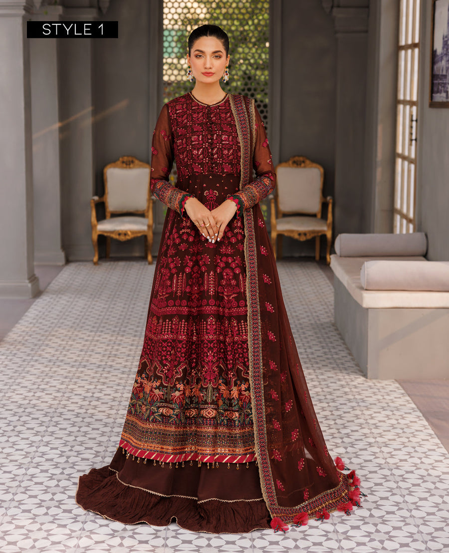 XENIA Formals Hera Luxury Unstitched Chiffon 3Pc Suit - ESMEE