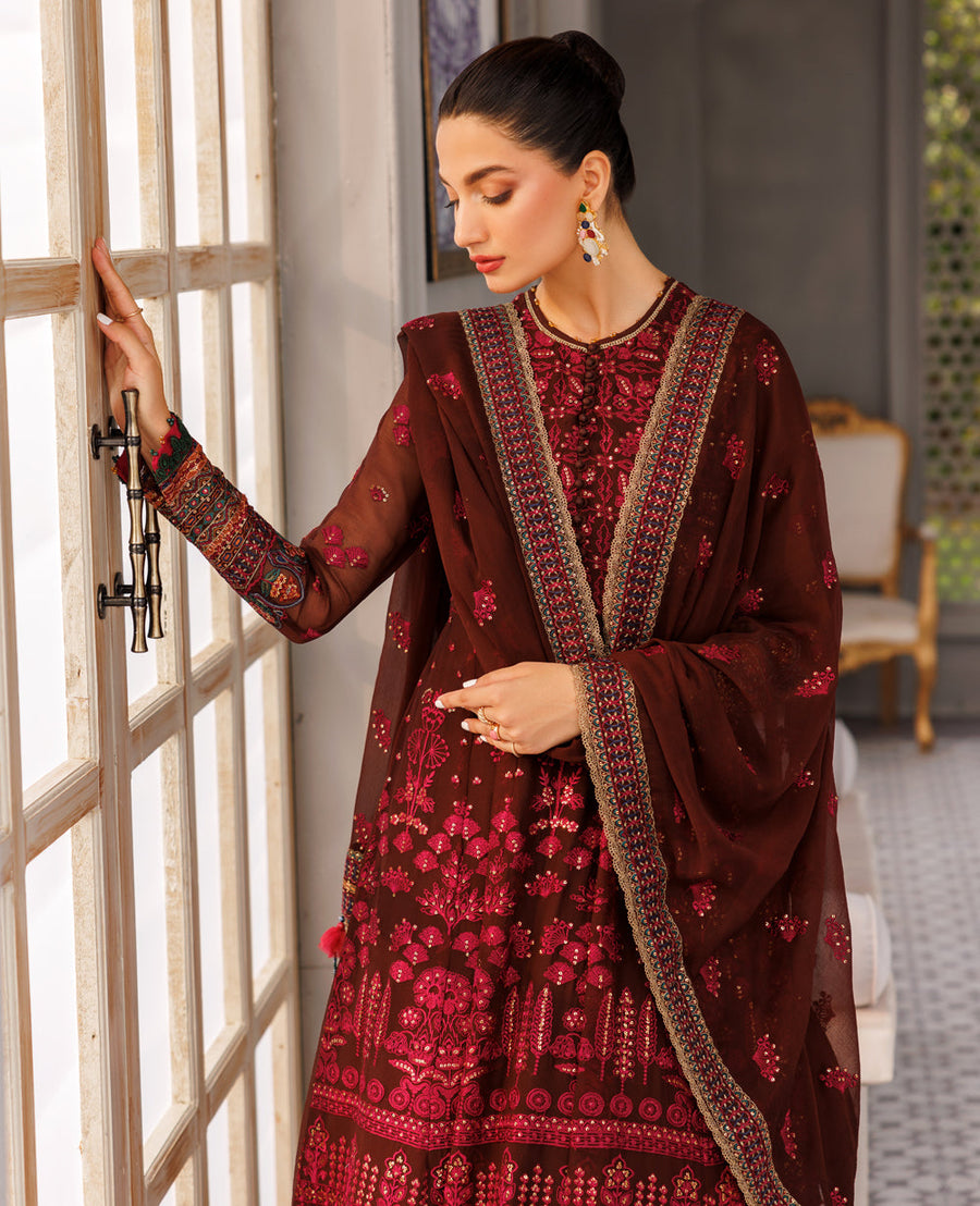 XENIA Formals Hera Luxury Unstitched Chiffon 3Pc Suit - ESMEE